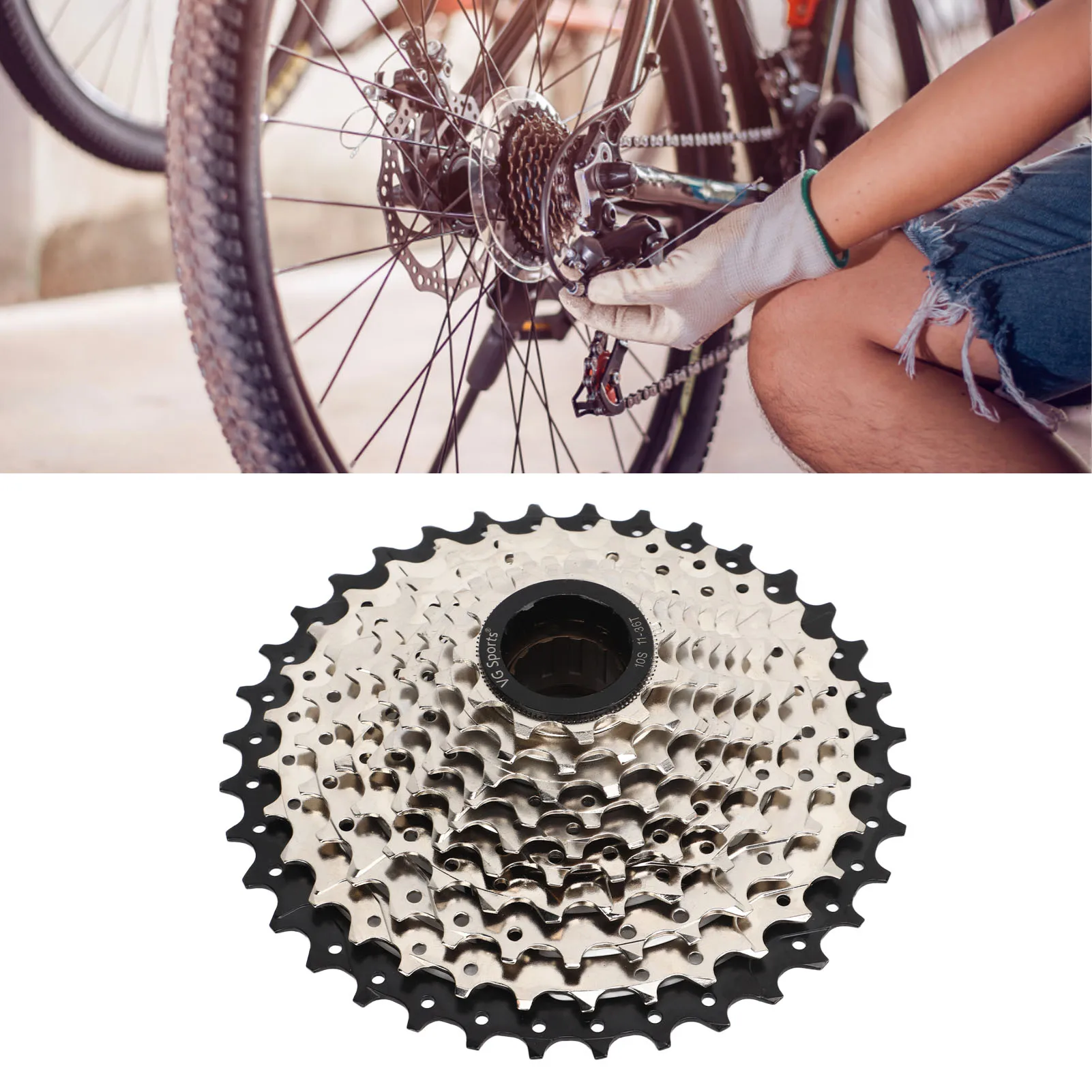 عجلة حرة للدراجة 10 سرعات 11-36T عالية القوة من الفولاذ المتين لسرعة الدراجة مجوفة سهلة الاستخدام لاستبدال ركوب الدراجات