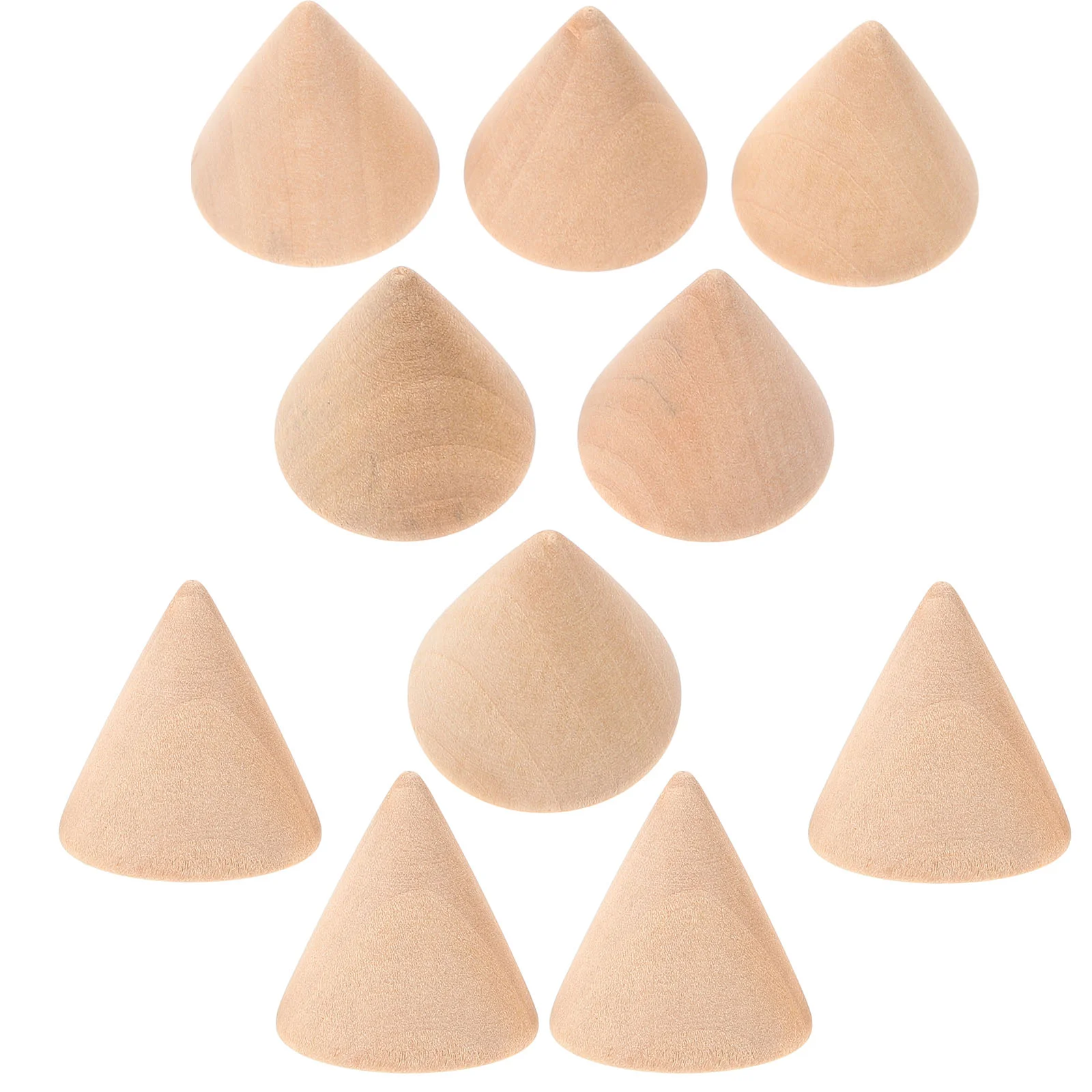 10 Pcs Soccer Cones for Training Rotating Display Stand Wood Am Ornament Football Bamboo