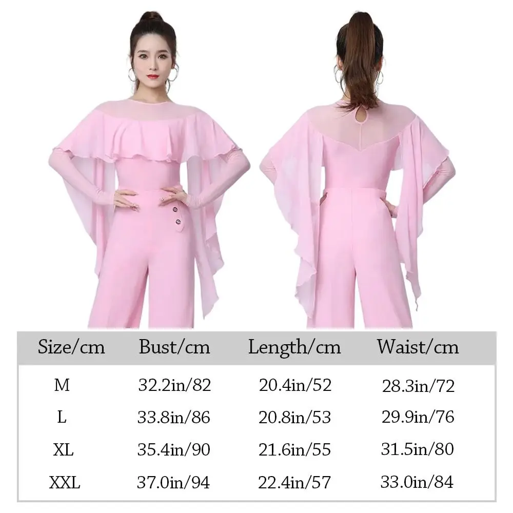 Falbala Latin Dance Tops Practice Evening Dresses Performance Ballroom Dresses Performance Wear Dance Accessories Waltz Blouse