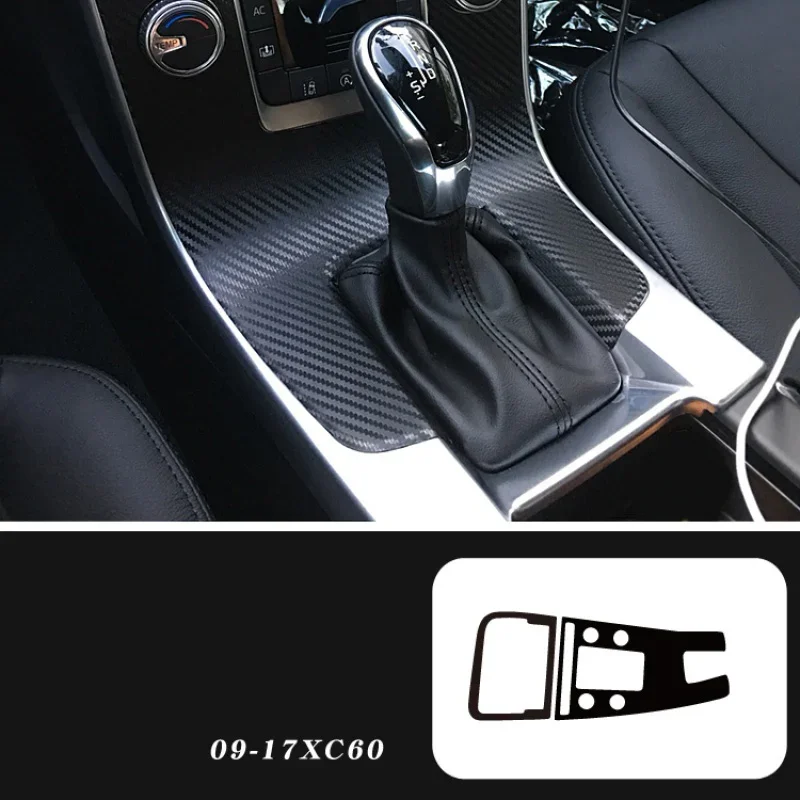 For Volvo S60 V60 XC60 Carbon Fiber Protective Film Car Interior Sticker Central Control Gear Door Handle Air Navigation Panel