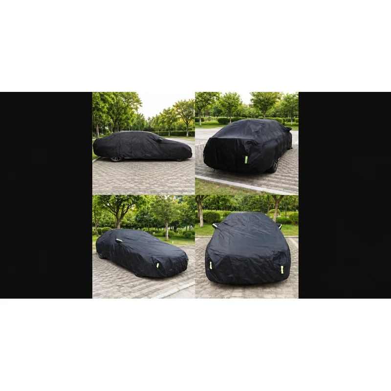 S-XXL Full Sedan Car Cover Featuring Zipper, Waterproof UV-Resistant Auto Protector Against Sun, Rain & Snow
