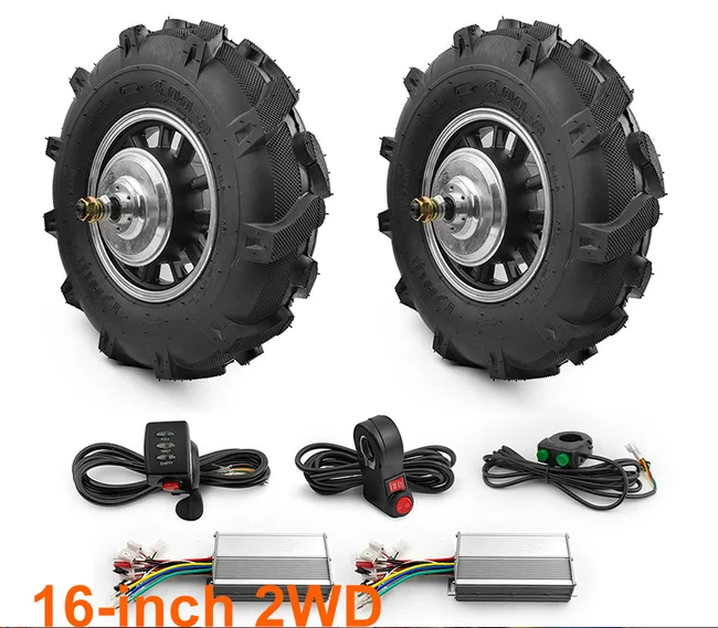 High Torque 24V 16 Inch 200Kg 60N.M Low Speed Brushless Geared Electric Hub Wheel Motor Kit 500W IP54 for Electric Bike