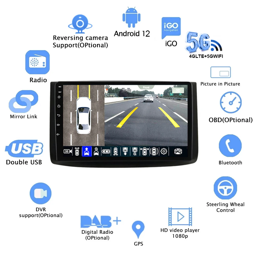 Android 14 For Chevrolet Aveo T250 2006 - 2012 Nexia 1 2020 - 2022 Car Radio Multimedia Video Player Navigation GPS  No 2 Din