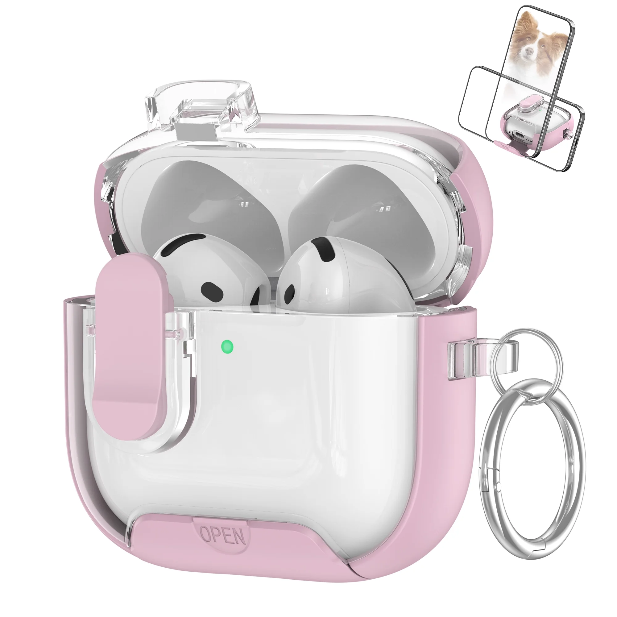 เคสใสสำหรับ Airpods Pro 3 รุ่นที่ 2  วัสดุ TPU นิ่ม ป้องกันรอยขีดข่วน พร้อมฝาปิดแบบล็อค สำหรับ Funda Airpods 4