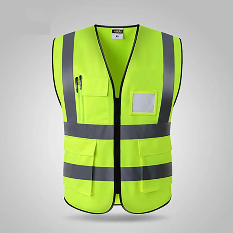 Safety High Visibility Reflective Vest Adjustable Reflective Security Vests Traffic Night Outdoor For Running Cycling Sports