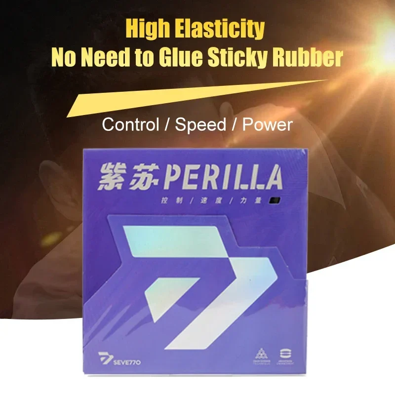 

Sevetto Perilla Table Tennis Rubber No Need To Glue Sticky Pimples-in High Elasticity Ping Pong Rubber with Sponge Good Control