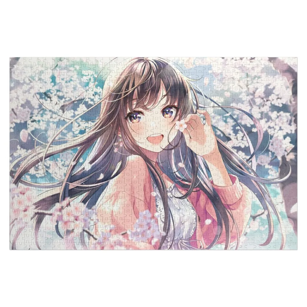 

beautiful anime girl blushing Jigsaw Puzzle Photo Personalized Gifts Wooden Animal Customized Picture Personalized Name Puzzle