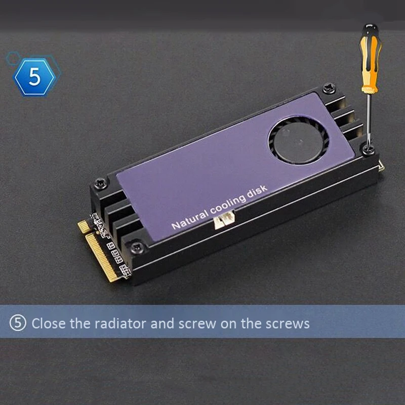 Radiator M2 SSD Temperatura chłodnicy Cyfrowy wyświetlacz OLED M.2 2280 NVME SSD Solid State Dysk twardy Radiator Ciepło