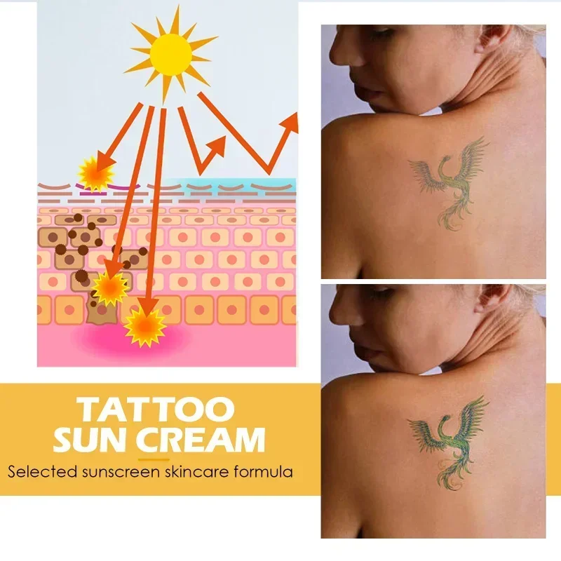 Sdotter Nieuwe Tattoo Zonnebrandcrème Buiten Isolatie Zonnebrandcrème Bescherming Ultraviolette Stralen Lichaam Reparatie Tattoo Vervagende Verkleuring Zon