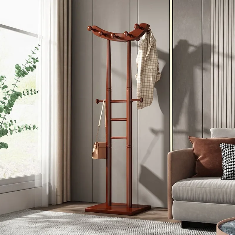 

Solid wood coat rack floor hanger bedroom living room study office hanging clothes rack household