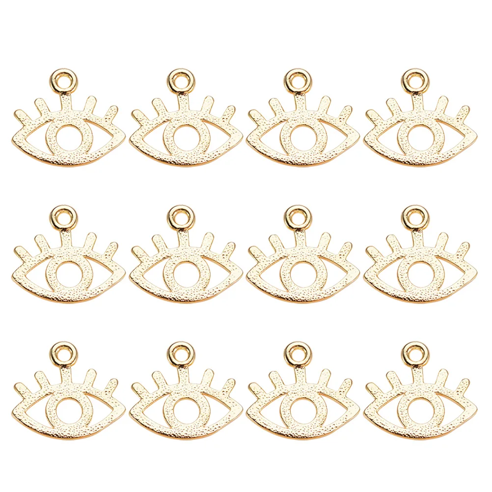 

20 Pcs Eye Pendant Charms for Necklaces Copper Alloy Evil Shape Pendants Making Supplies Jewelry Keychain Mini