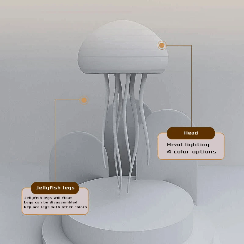 Kreative nach Hause wiederauf ladbare Lampe Beleuchtung Schlafzimmer Dekoration schwimmende dynamische Quallen Nachtlicht neue romantische Atmosphäre Stimmung