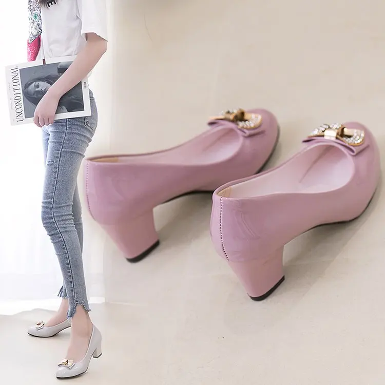 2021 New Fashion High Heels Women Pumps Woman Pointed Toe Sexy Wedding Shoes Ladies PU Leather Work Shoes