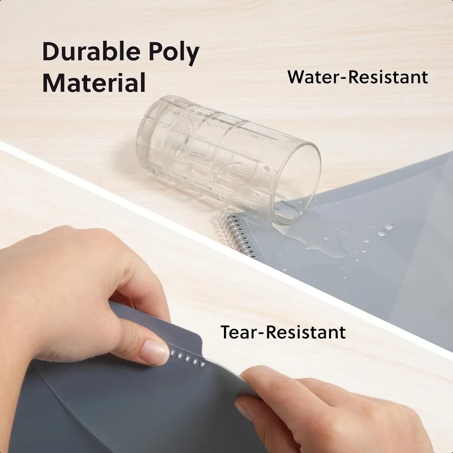 مكتب منظم المشروع يطير 24 جيوب غطاء شفاف مع علامات تبويب مشرقة متنوعة مقاومة للتمزق منظم ملفات بولي Document Org