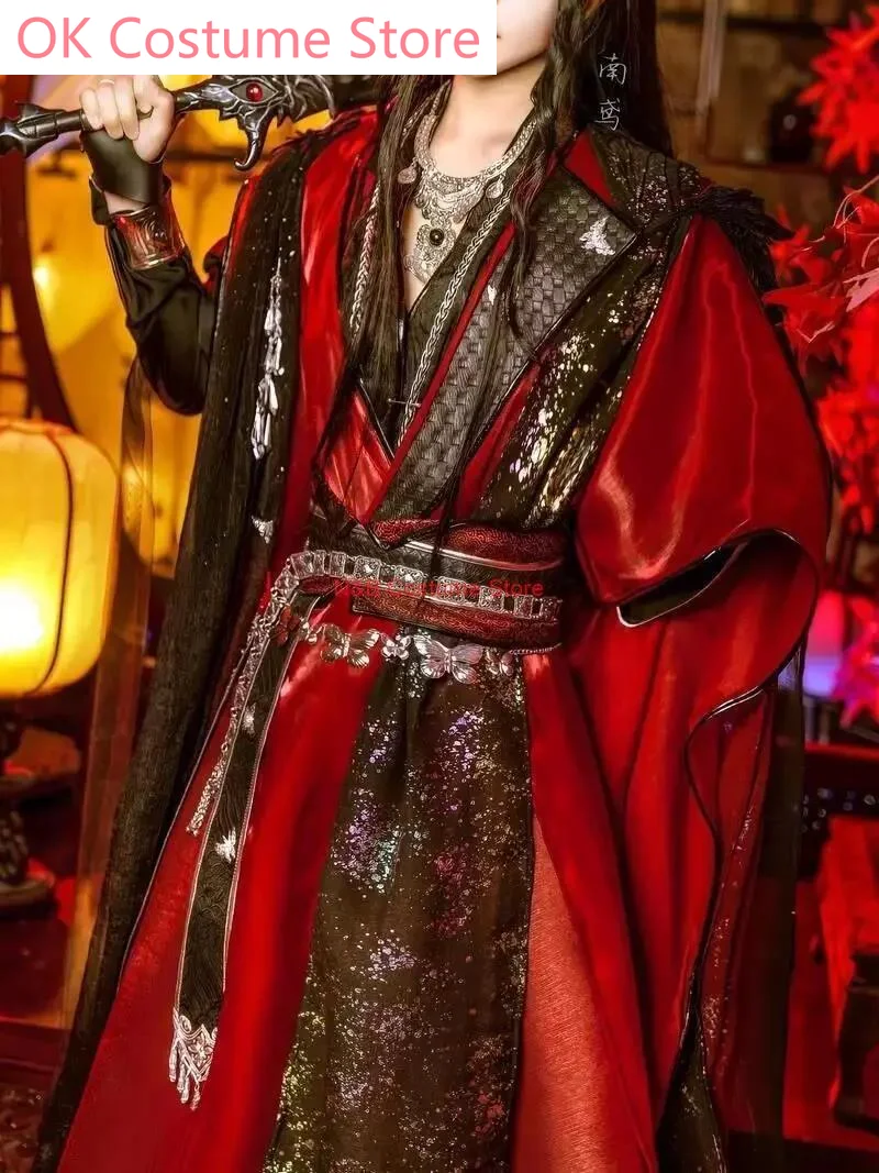 Hua Cheng Cosplay Costume TGCF Ghost King Clothings Heaven Officials Blessing Halloween Outfits  Anime Tian Guan Ci Fu Hanfu