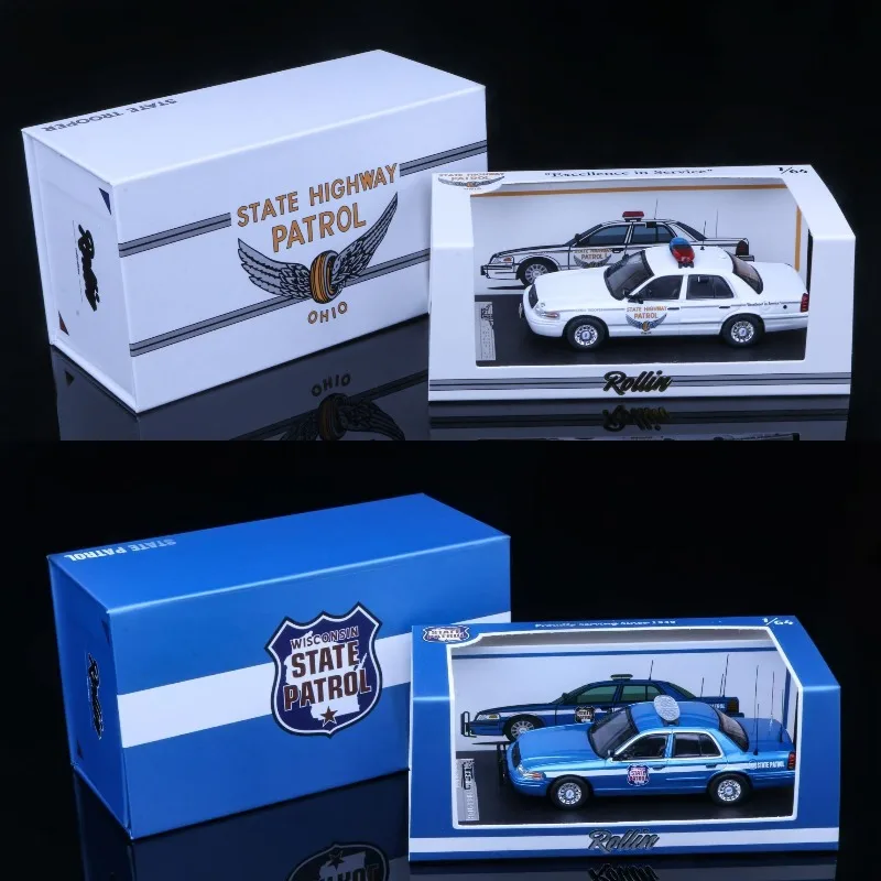 [In Stock]Rollin 1:64 Crown/Warhorse diecast alloy car model, static collectible desktop ornament, holiday gift, high quality.