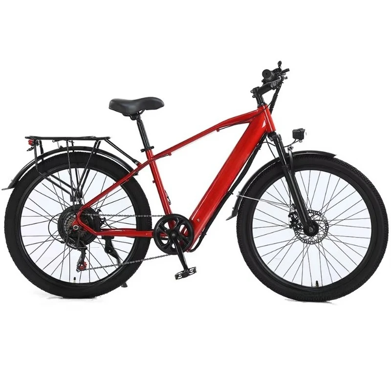 BR Factry Price Electric City Bike Men's 24-Inch E-Bike 1000W 500W Brushless Pedal-Assist Dual Suspension 7 Speed