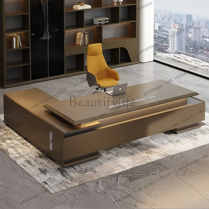 Modern Drawer Office Desk Computer Decoration Wooden Study Reception Office Desk Organizers Aesthetic Ufficio Trendy Furniture