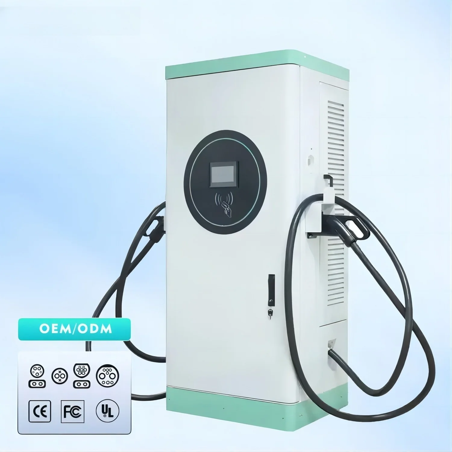 New 60-180KW DC Fast Charging Pile Electric Car EV Charger Station with LCD Screen for Commercial and Industrial