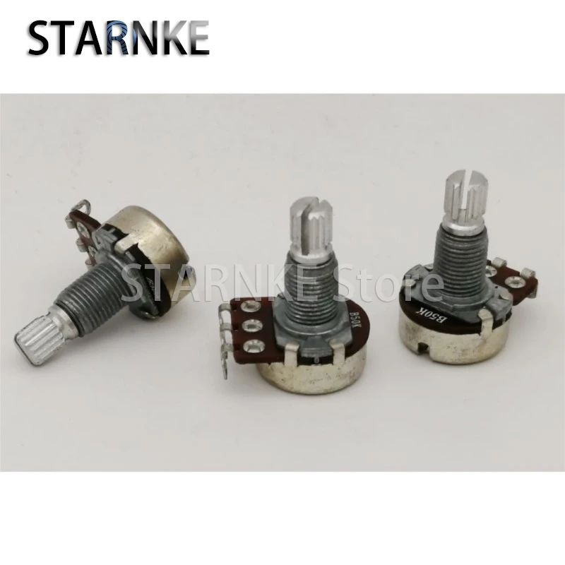 2PCS WTH14816 Type A20K B50K With Center Positioning Single Potentiometer Threading Hole Foot Iron 18MM Flower Shaft