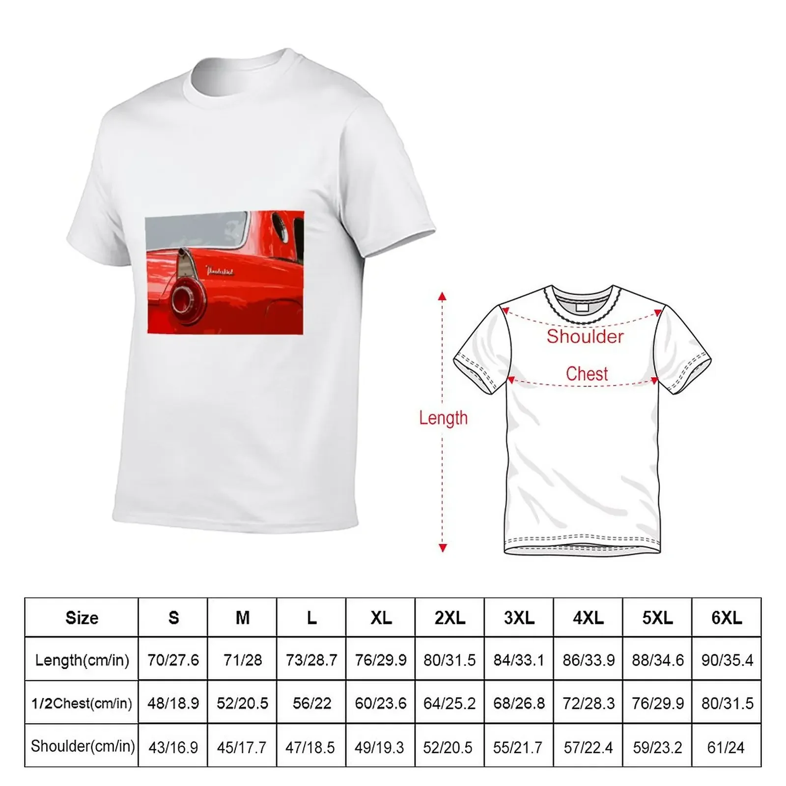 Red T-Bird T-Shirt summer clothes cute clothes quick drying boys whites T-shirts for men cotton