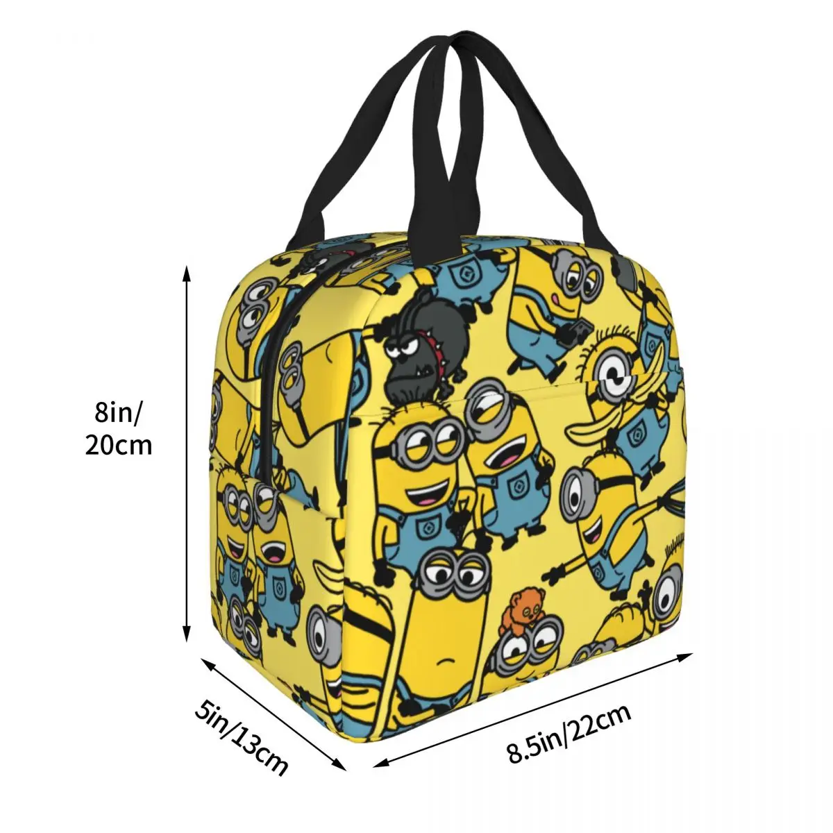 Minions The Rise Of Gru Cartoon Insulated Lunch Bags Thermal Bag Meal Container Leakproof Tote Lunch Box Men Women Work Outdoor