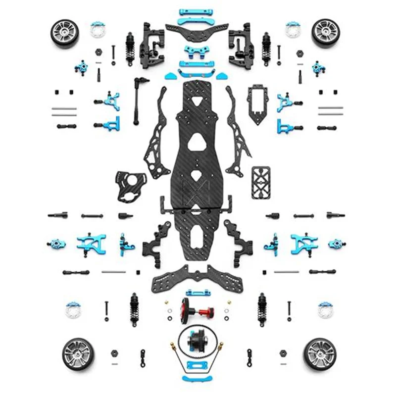 WOWFU-DIY RC Car Rear-Drive Drift Racing Frame For 1/10 Mini-Size RC Car Frame Drift Car Kit Version RC Frame Drift Car Kit