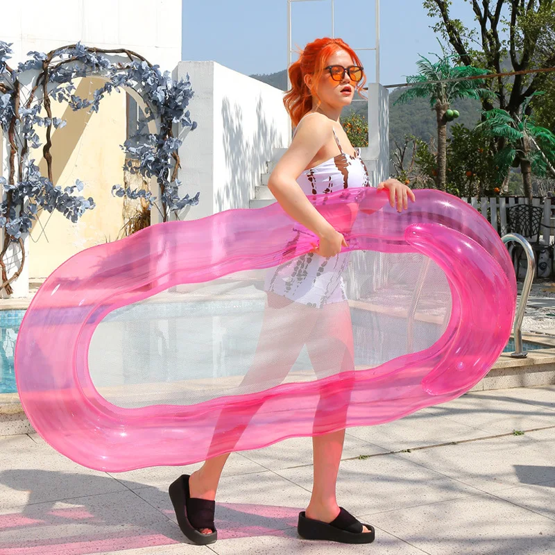 Inflatable Pool Float Adult - Pool Floaties Lounger Floats Rafts Floating Chair w Adjustable Backrest Cup Holders Water Floaty