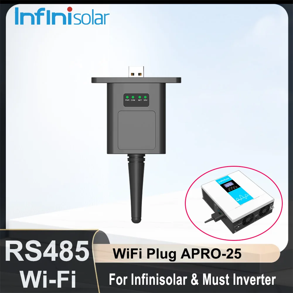 

Infinisolar USB-порт RS485 WiFi-модуль для солнечного инвертора, совместимый с MUST инверторами, беспроводной удаленный мониторинг мобильного телефона