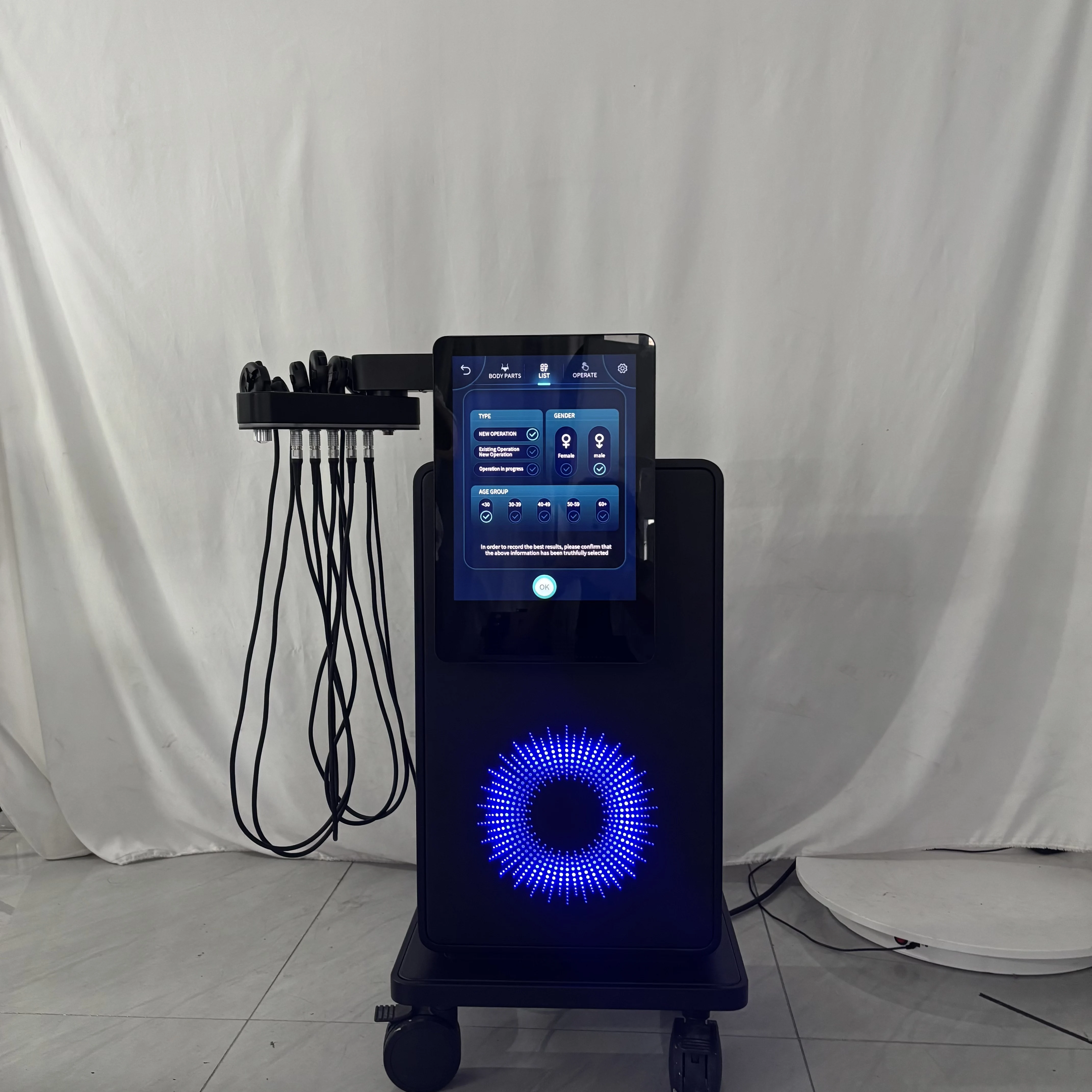 Newest Vertical Emssings Facial Ems Rfsings Face Lifting Machine 5 Patchs Lifting Firming Wrinkle Removing Beauty Health Device