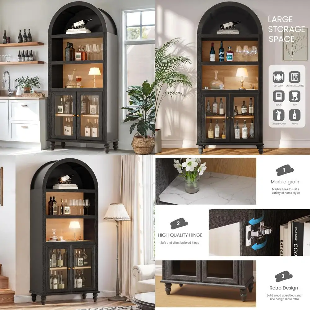 Rustic Lift-Top Coffee Table with Gun Storage, Double Barn Doors, and LED Lighting Options