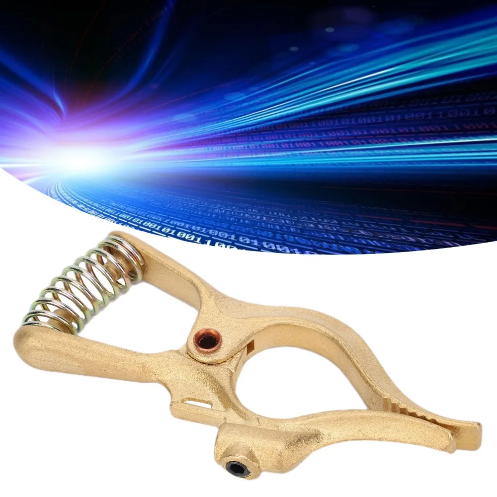 Universal 300A Ground Clamp Smooth Surface Brass Earth Clamp Jaw Opening T-Style Design Welding Ground Clamp For Car Welding