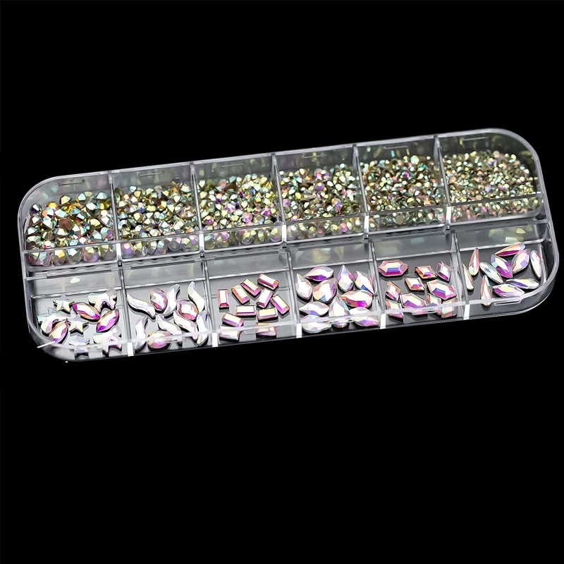 Colorful Rhinestones Gems Art Diamante Fashion Glitter Jewels Multi Shapes Drop Shipping