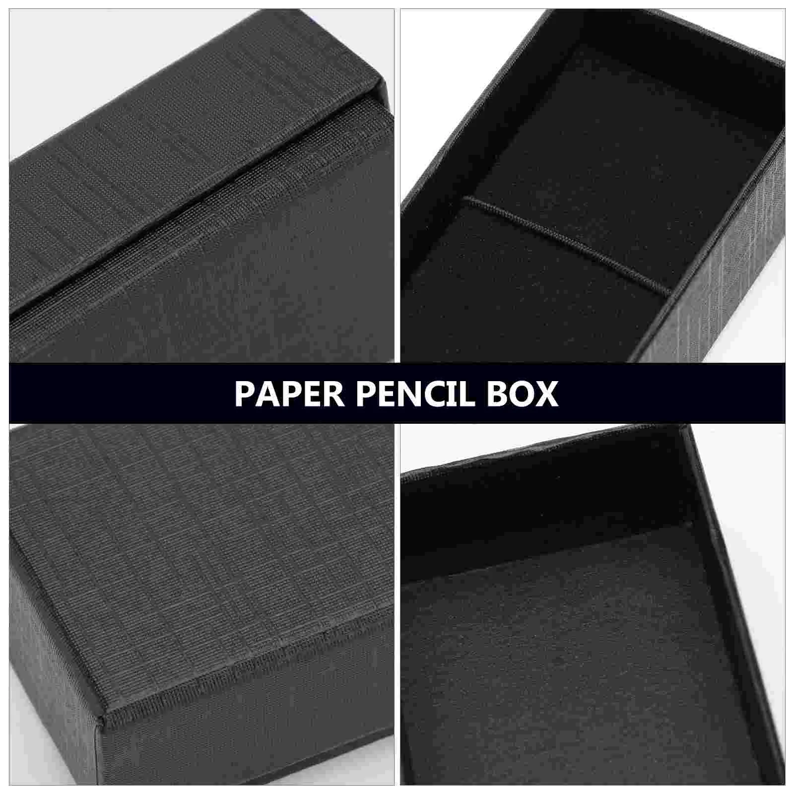 5 Pcs Pen Paper Box Stationery Case Marble Bookmark Student Cardboard Pencil Container