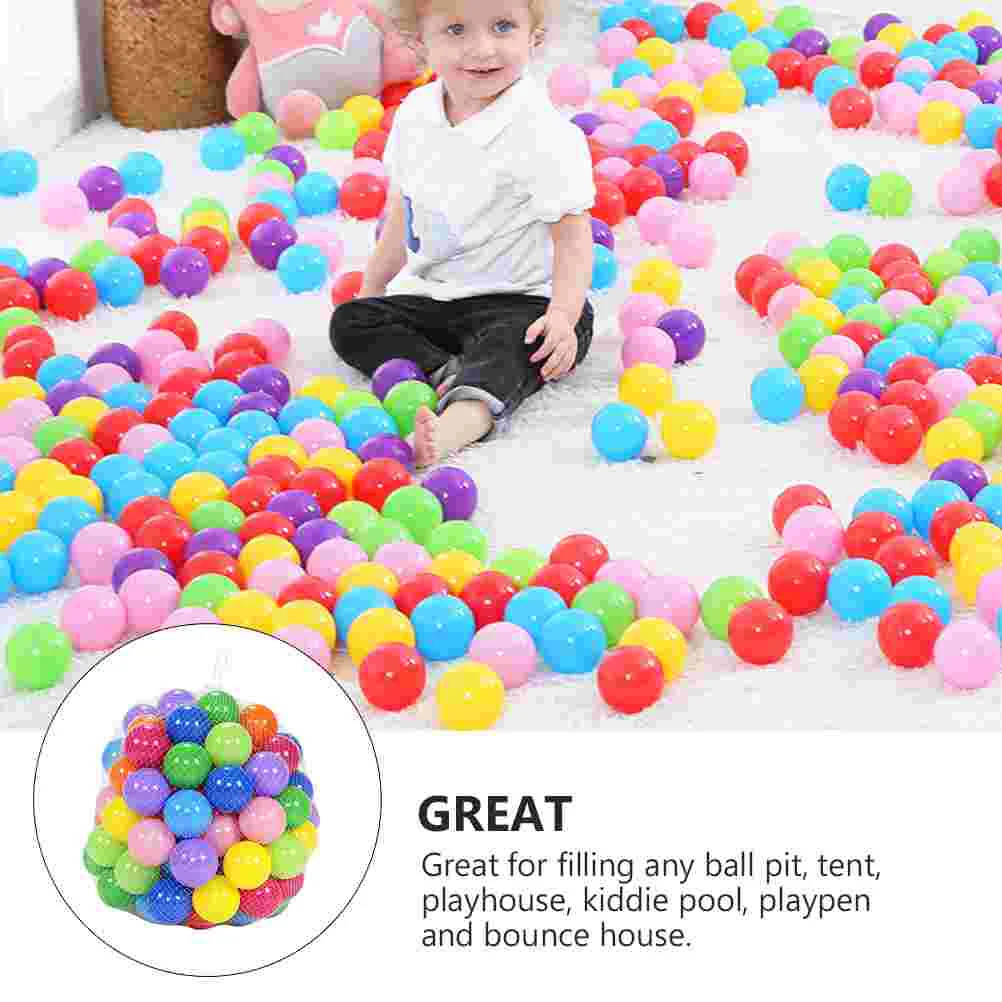 Boule Colorée en Plastique Souple pour Piscine d'Eau, Balle Ondulée, Aire de Jeux Extérieure, Maison, Tentes, Jouets, 50 60 100 Pièces