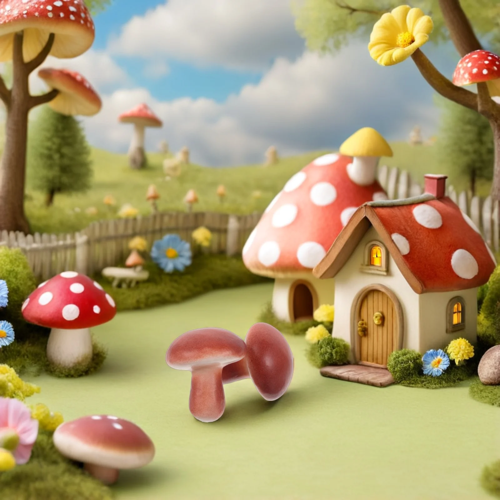 

50pcs Artificial Mushroom Figurines Realistic Kitchen Decoration Foam Vegetable For Home Party Farmhouse Ornaments Mini Mushroom