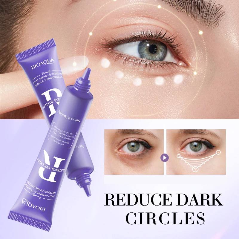 BIOAQUA rétinol crème pour les yeux Anti cernes supprimer les poches pour les yeux Anti-poches raffermissant réparateur hydratant yeux soins de la peau
