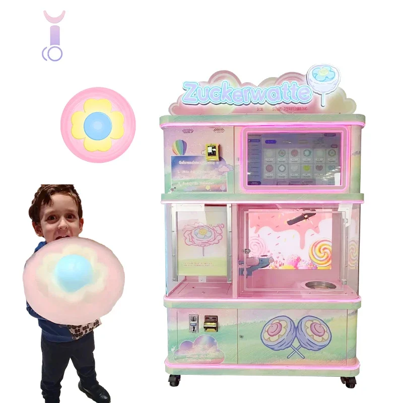 Cotton candy vending machine with vending technology