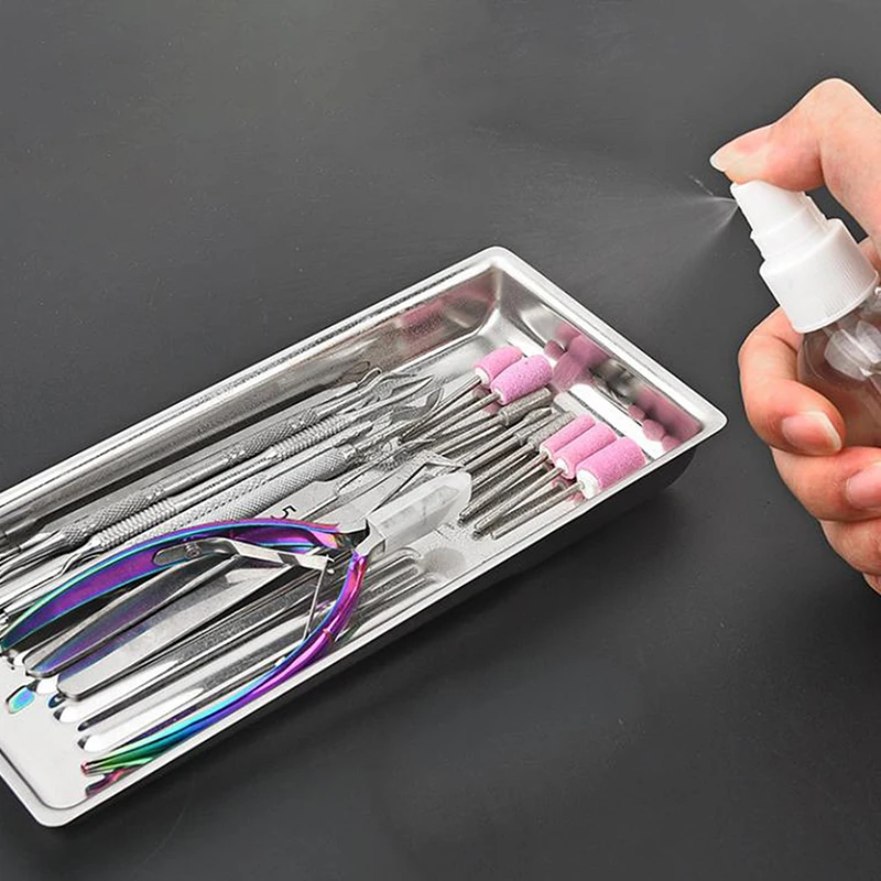 ถาดสแตนเลสสำหรับอุปกรณ์ทำเล็บ ถาดแพทย์ ถาดทันตกรรม ถาดเก็บเครื่องสำอาง ถาดใส่เล็บปลอม อุปกรณ์และเครื่องมือ