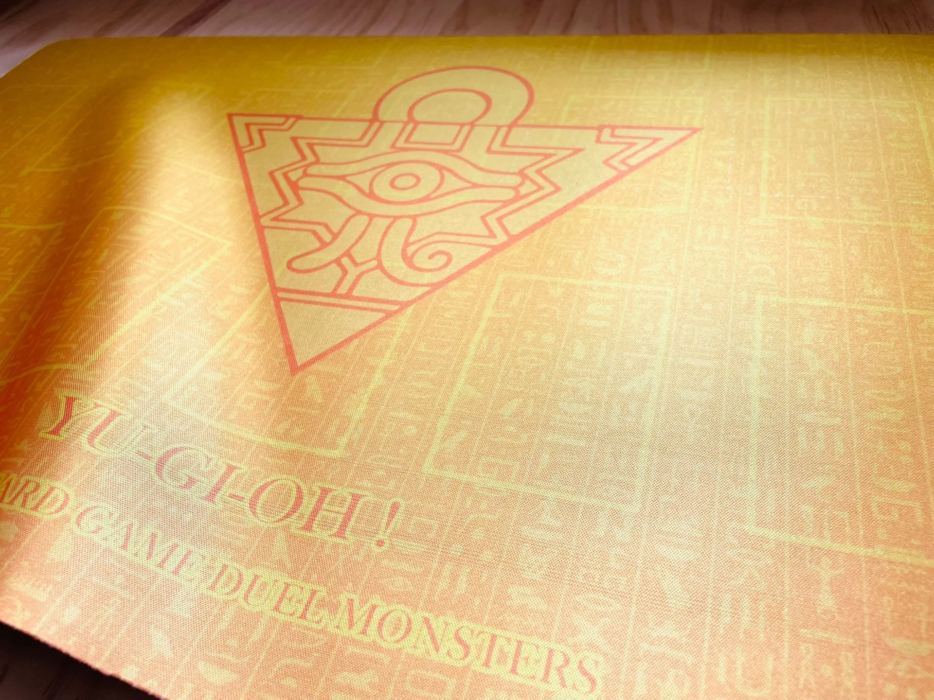 Yugioh Millennium Puzzle‌ Play Mat Yu-Gi-Oh! TCG OCG Trading Card Games Mat Duel Plate Rubber Card Mat Golden Laser Mouse Pad