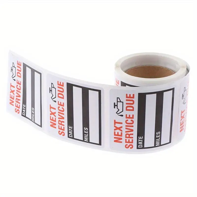 100pcs Oil Change Service Reminder Window Sticker Adhesive Car Labels