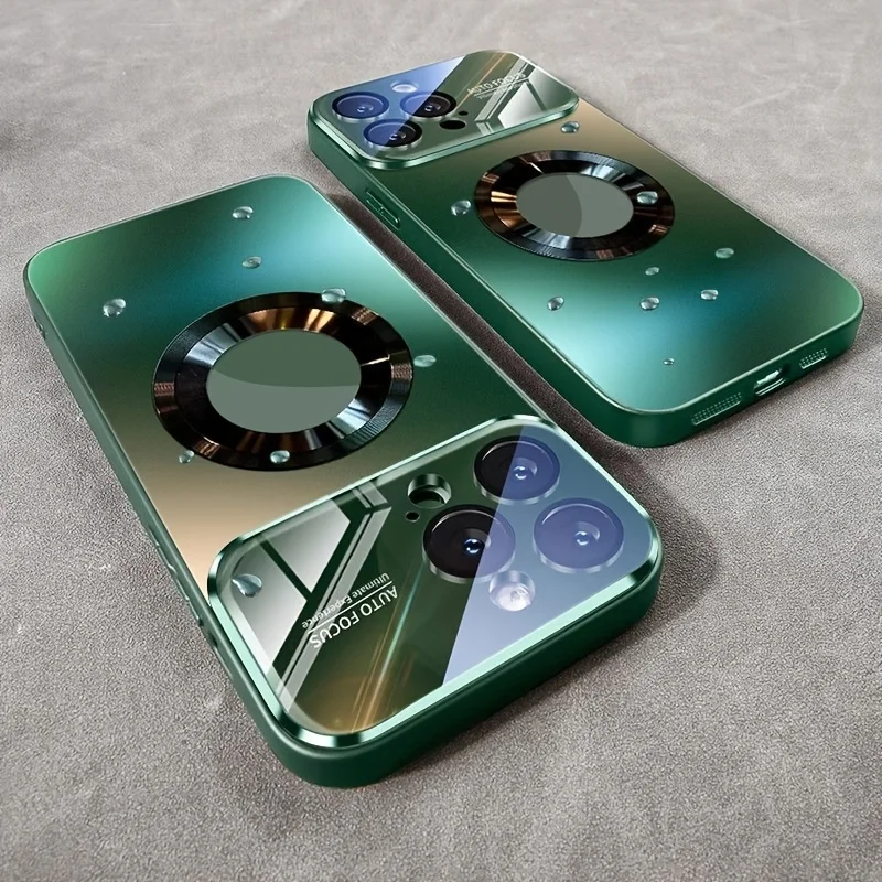 Fashion Glass Camera for Magsafe Case for IPhone 17 Air 16 15 14 Plus 13 12 11 Pro Max Shockproof Magnetic Wireless Charge Cover view 4
