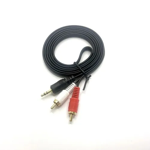 3.5mm Male to 2 RCA OFC Stereo Audio Shielded Cable 1.5M