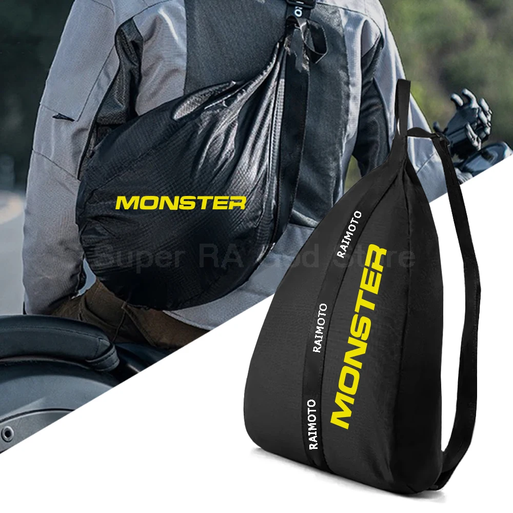 For Monster 696 695 796 821 1100 1200 2015 Motorcycle Accessories Helmet Backpack Large Capacity Travel Bags Reflective