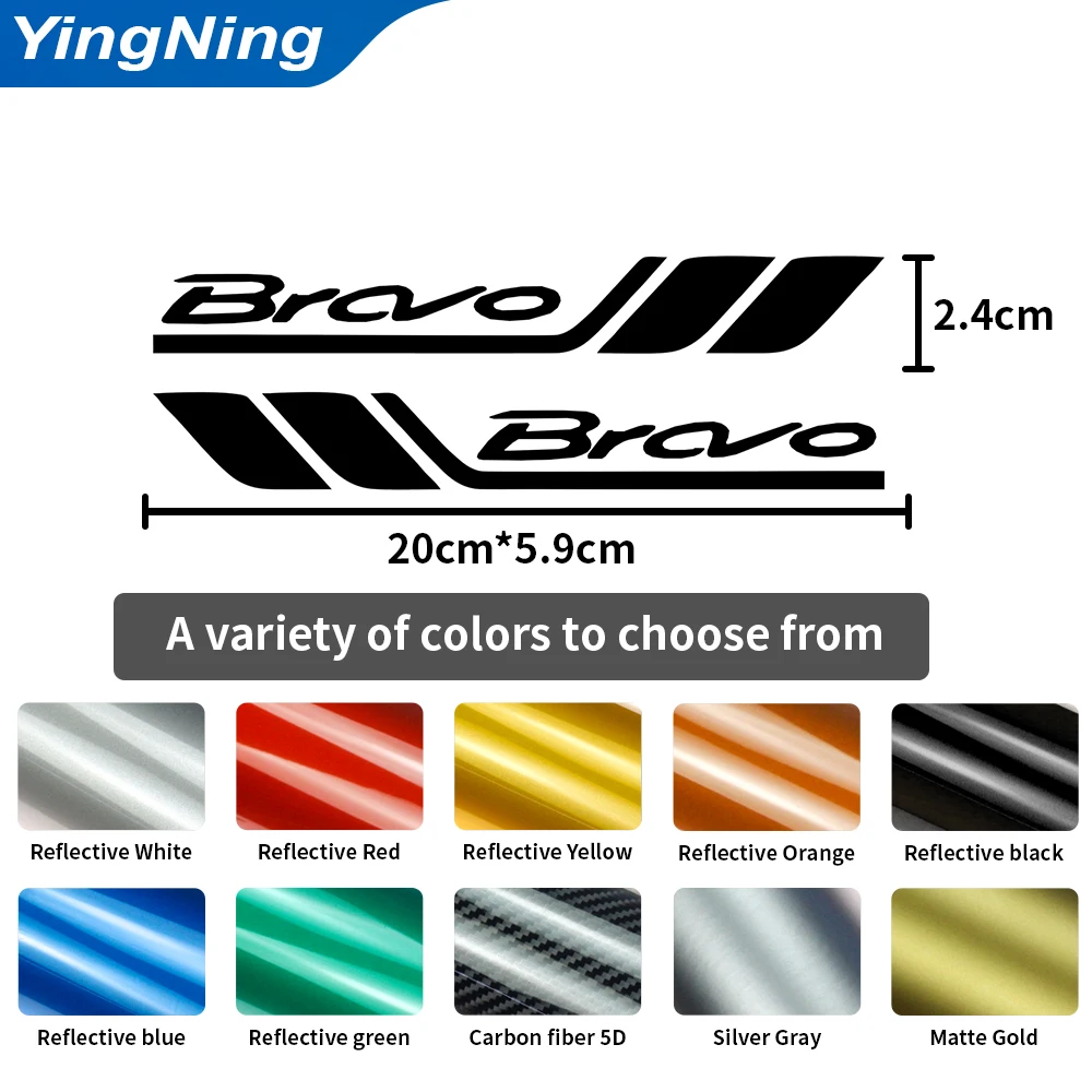 2pcs Side sticker Car trim door vinyl decal sticker For Fiat Viaggio Abarth Punto 124 125 500 Argo Mobi Tipo Auto Accessories