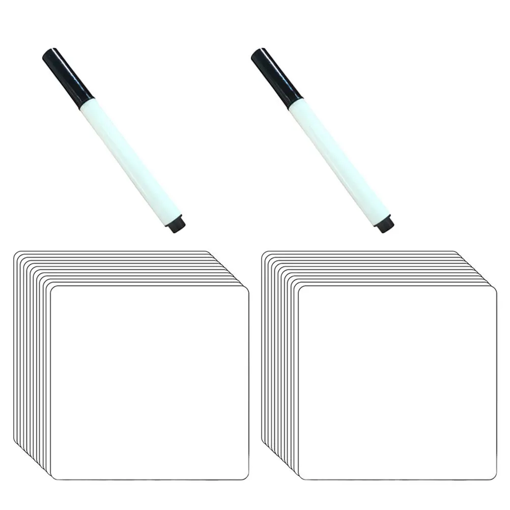 2 مجموعات ملصقات السبورة 10x10 سنتيمتر قابلة لإعادة الاستخدام قابل للغسل الجاف محو لوحة الرسم ل الفن الحرفية جدار الديكور الفصول الدراسية #5