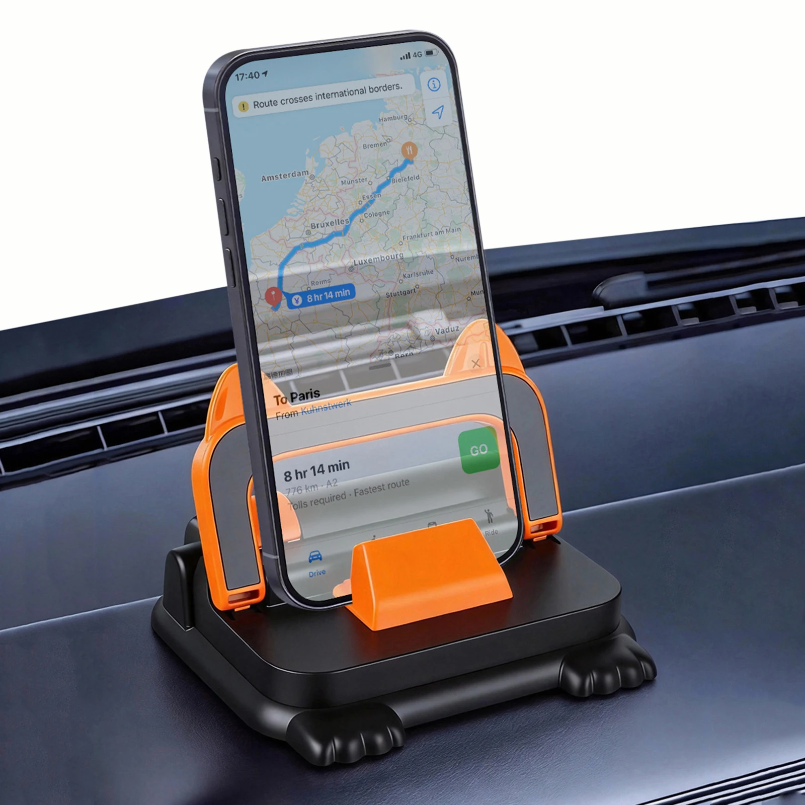 

2 in 1 Multifunction Car Dashboard Phone Holder with Parking Number Plate Car Dashboard Navigation Bracket for All Phones