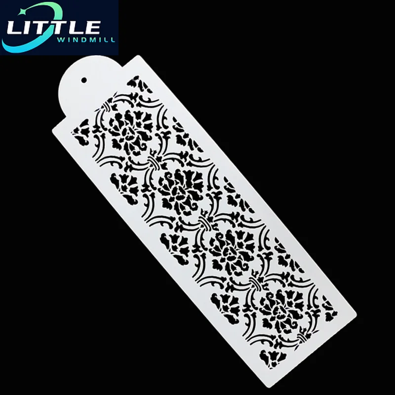 Cake Decorating Tool Damask Lace Border Side Cupcake Stencil Sugarcraft Decoration Mould Baking Kitchen Accessories