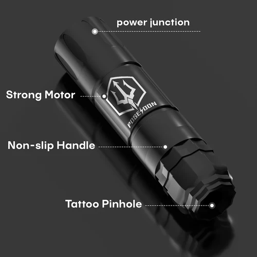 Imagen 2 del producto POSEIDON Kit de pistola de tatuaje suministros de tatuaje maquillaje Kit completo de pluma de tatuaje Kit de tatuaje profesional Kit de máquina de tatuaje de energía inalámbrica