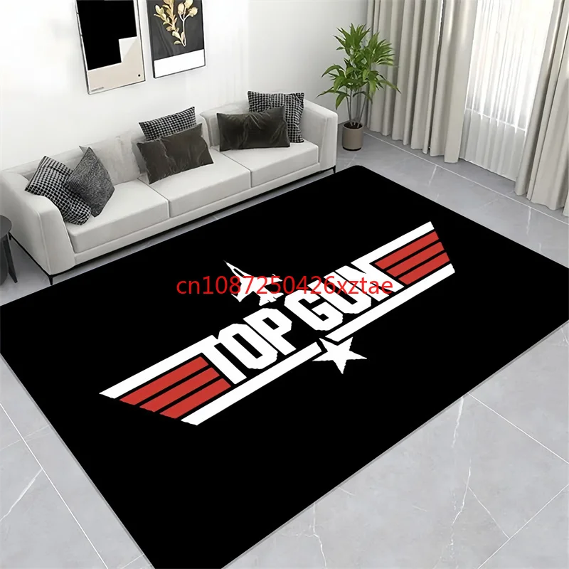 

Logo Top Gun Carpet Kitchen Mat Fashion Yoga Mat Living Room Bedroom Decorat Non-slip Mat Birthday Gift Alfombra